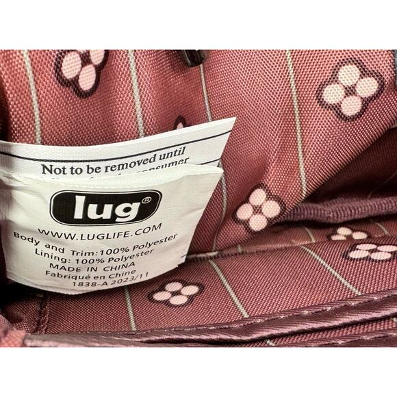 Lug Coupe XL Crossbody Bag Quilted Plum Purple Wallet Organizer Purse Travel - Picture 8 of 9